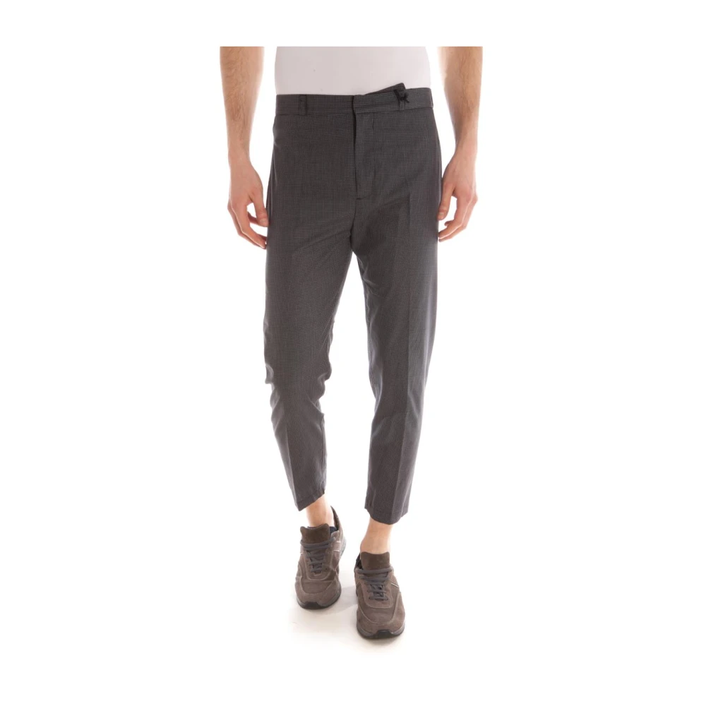 Daniele Alessandrini Black Cropped Trousers - Male - Cropped Trousers - S - Trousers