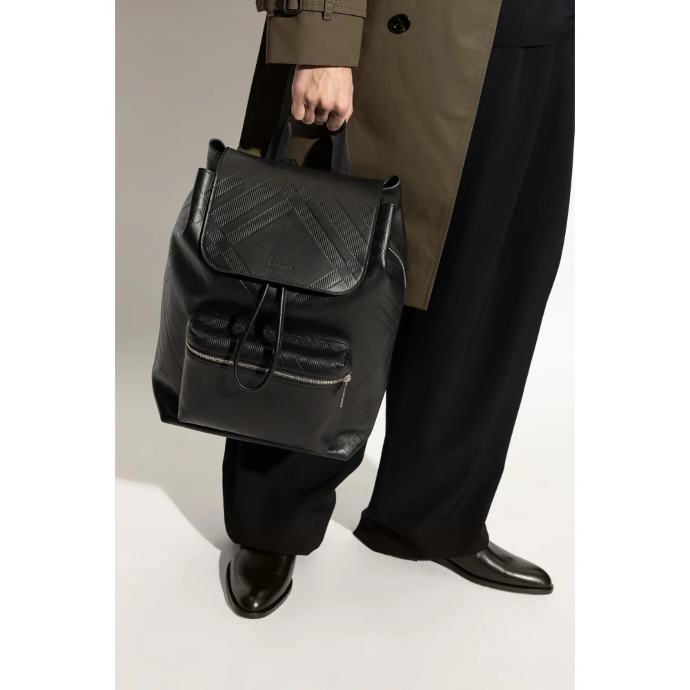 Burberry Leren rugzak Black Heren
