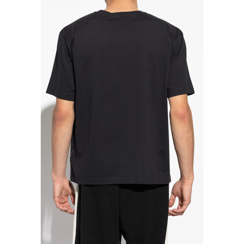 Palm Angels T-shirt met logo Black Heren