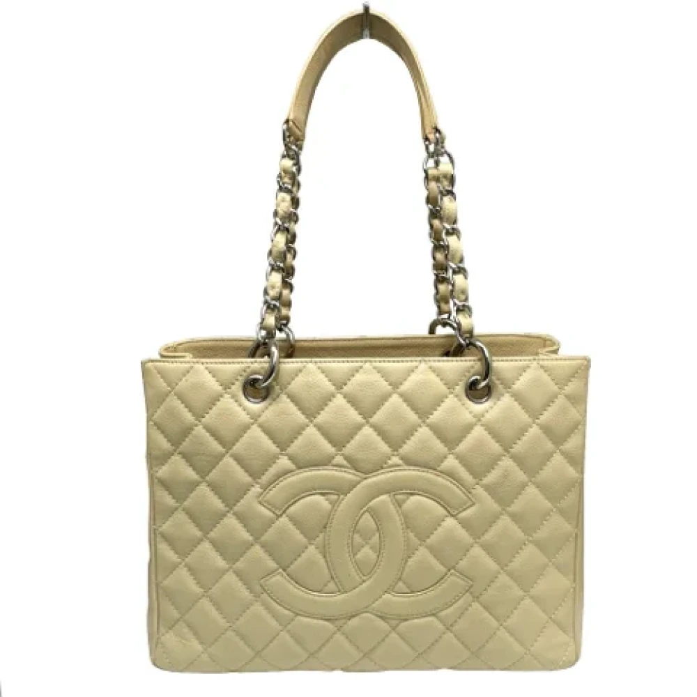 Chanel Vintage Pre-owned Laeder chanel-vskor Beige, Dam