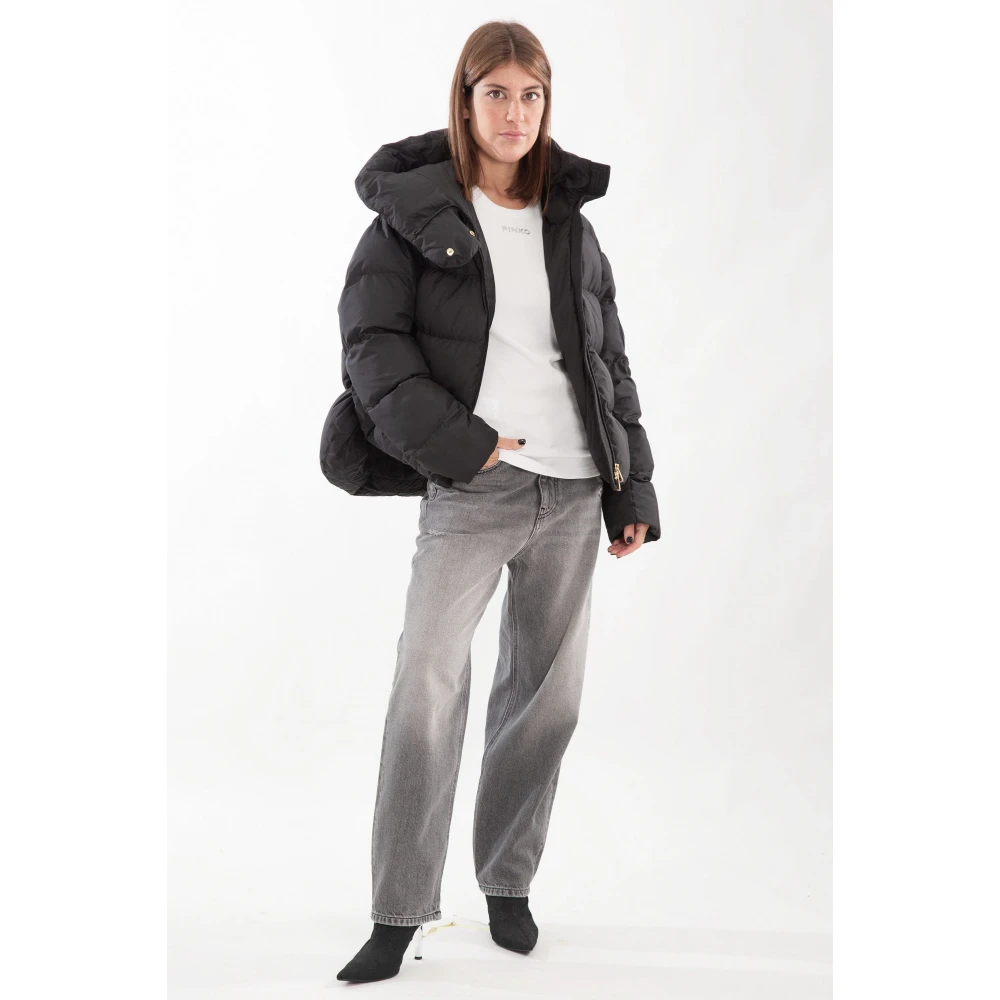 pinko Dons Pufferjas in Giza Stijl Black Dames