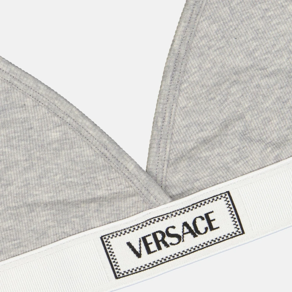 Versace Vintage '90s Brassiere Driehoek V-hals Gray Dames