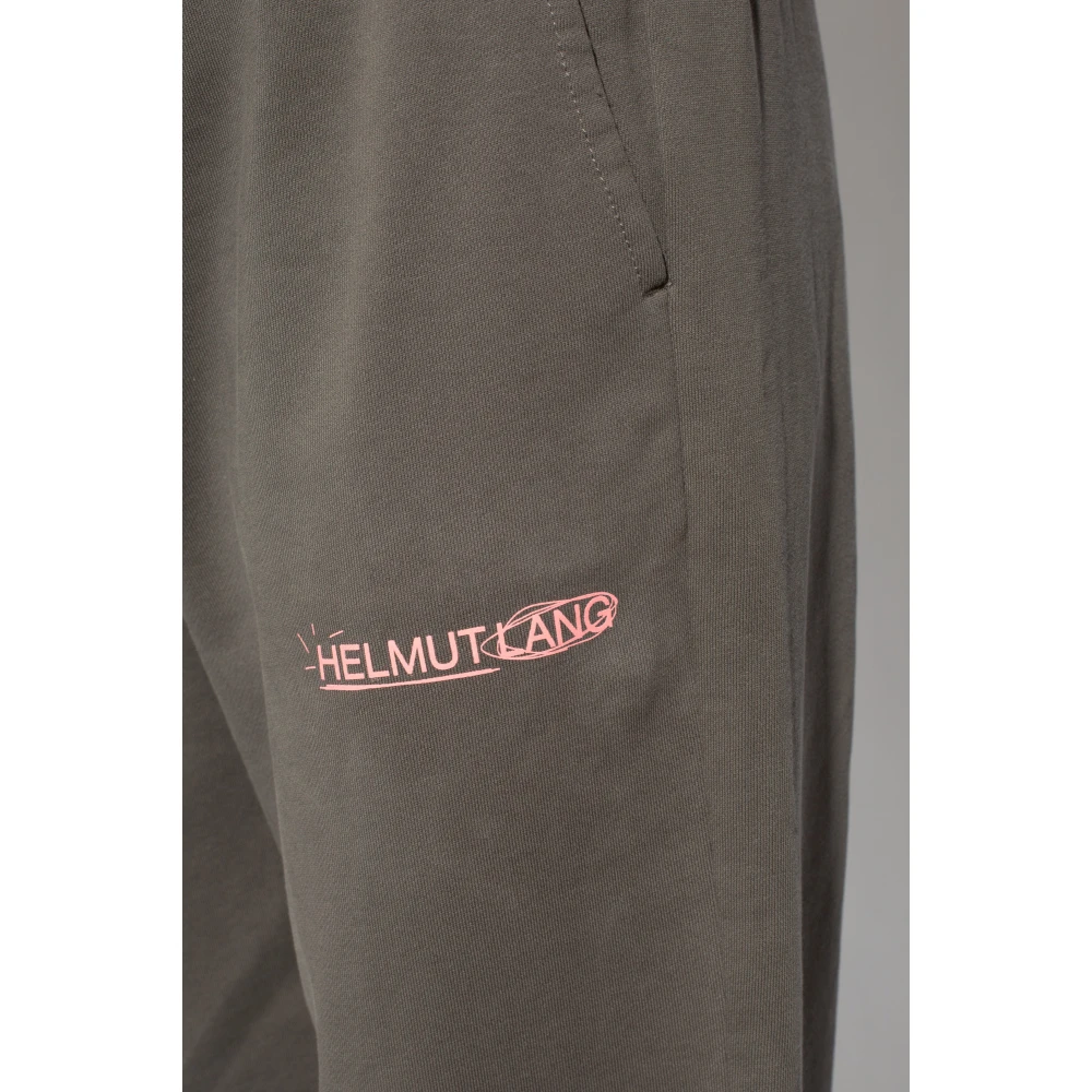 Helmut Lang Sweatpants met logo Gray Heren