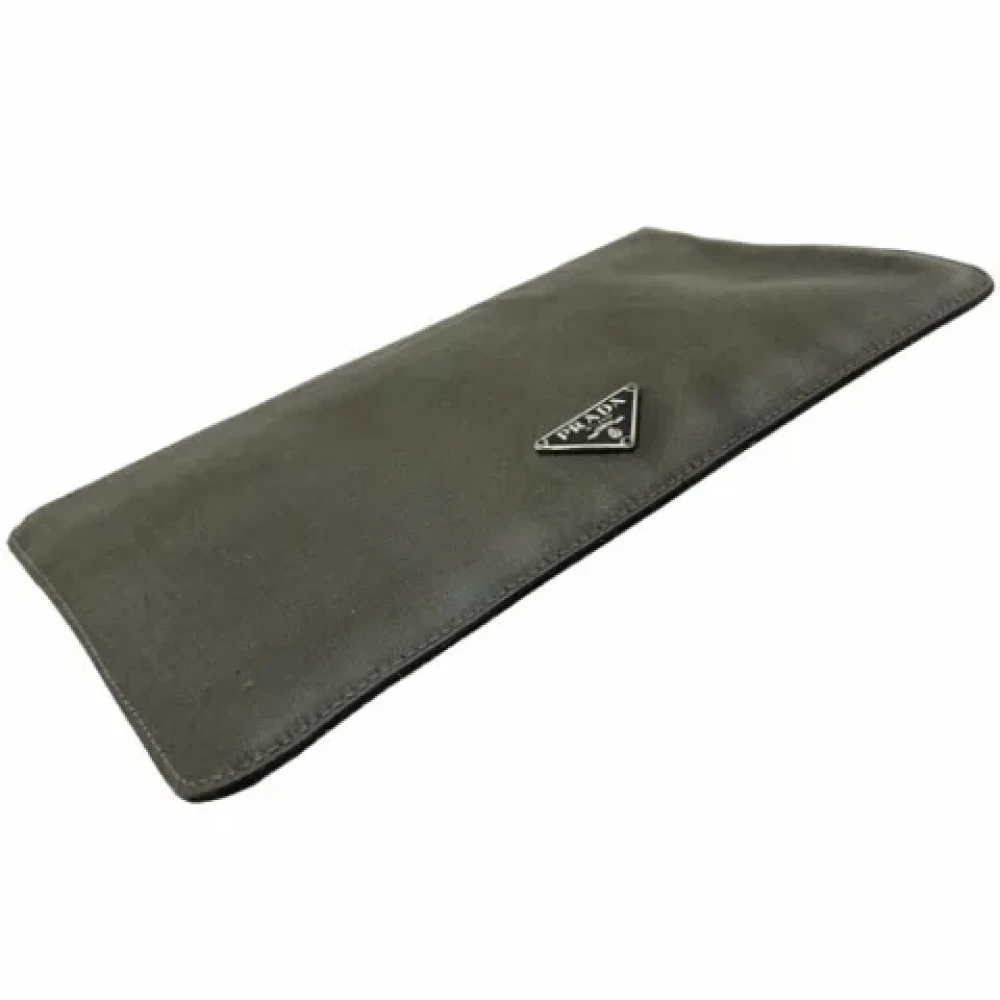 Prada Vintage Pre-owned Fabric clutches Black Dames