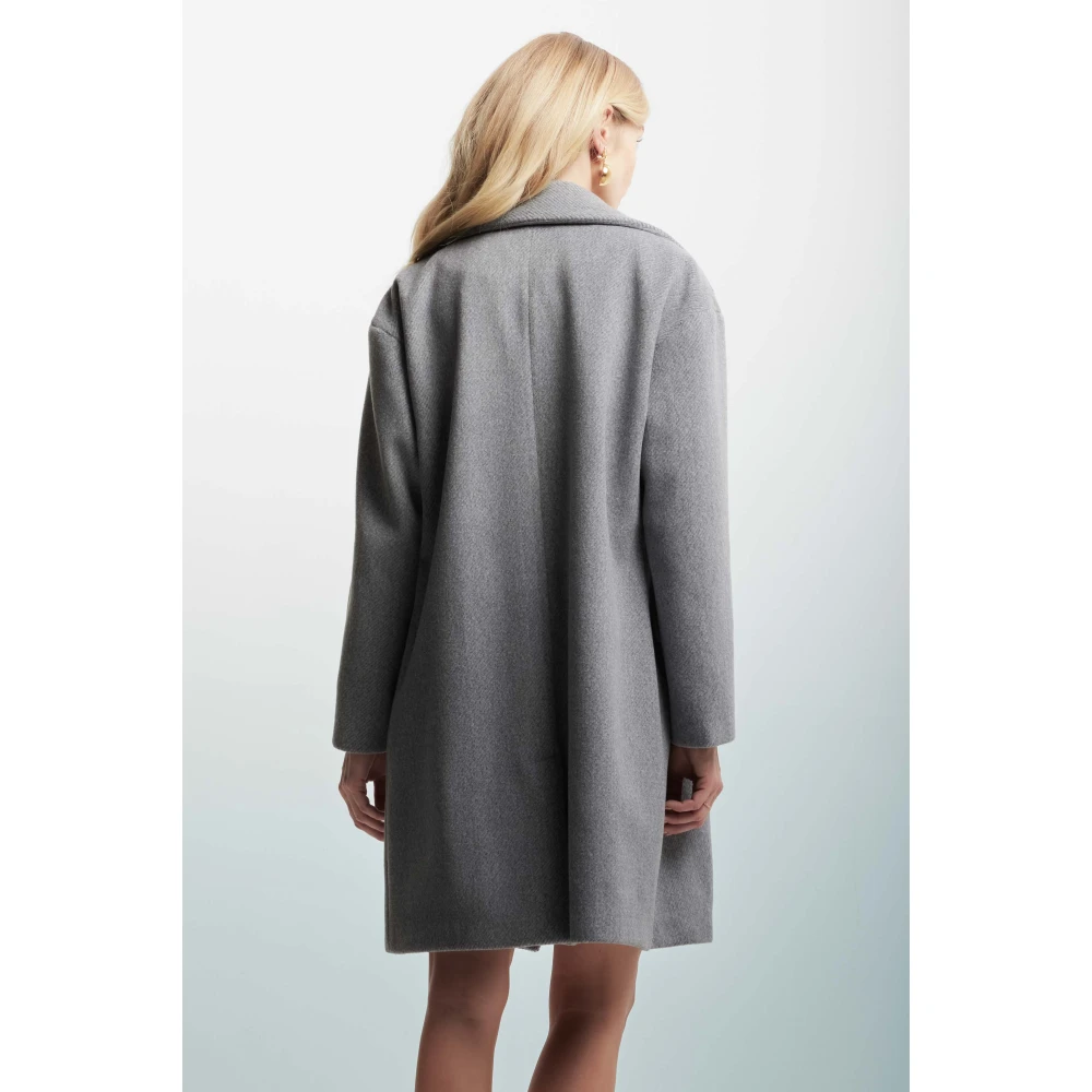 Kocca Klassieke Wollen Jas Gray Dames