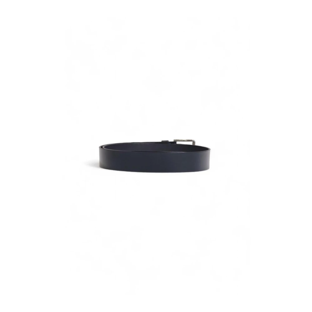 Hugo Boss Blauwe leren riem Heren Collectie Blue Heren