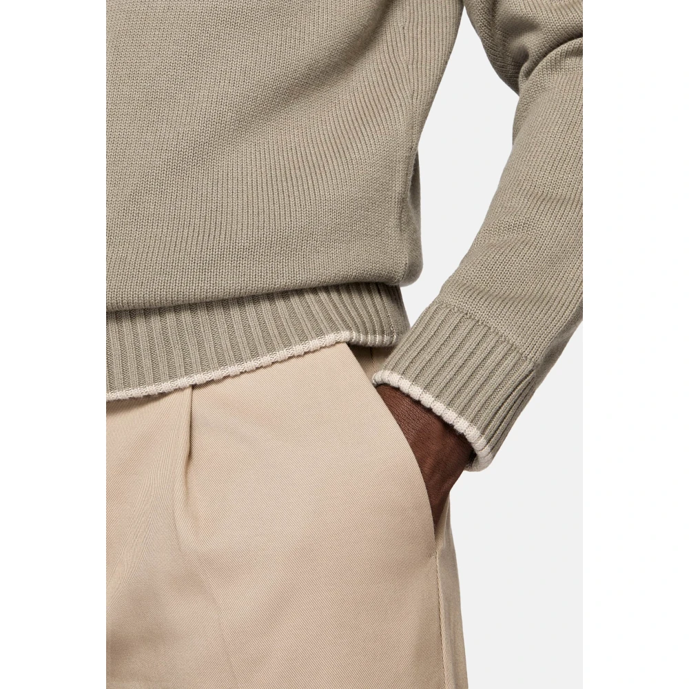 Boggi Milano V-hals Jumper Beige Heren