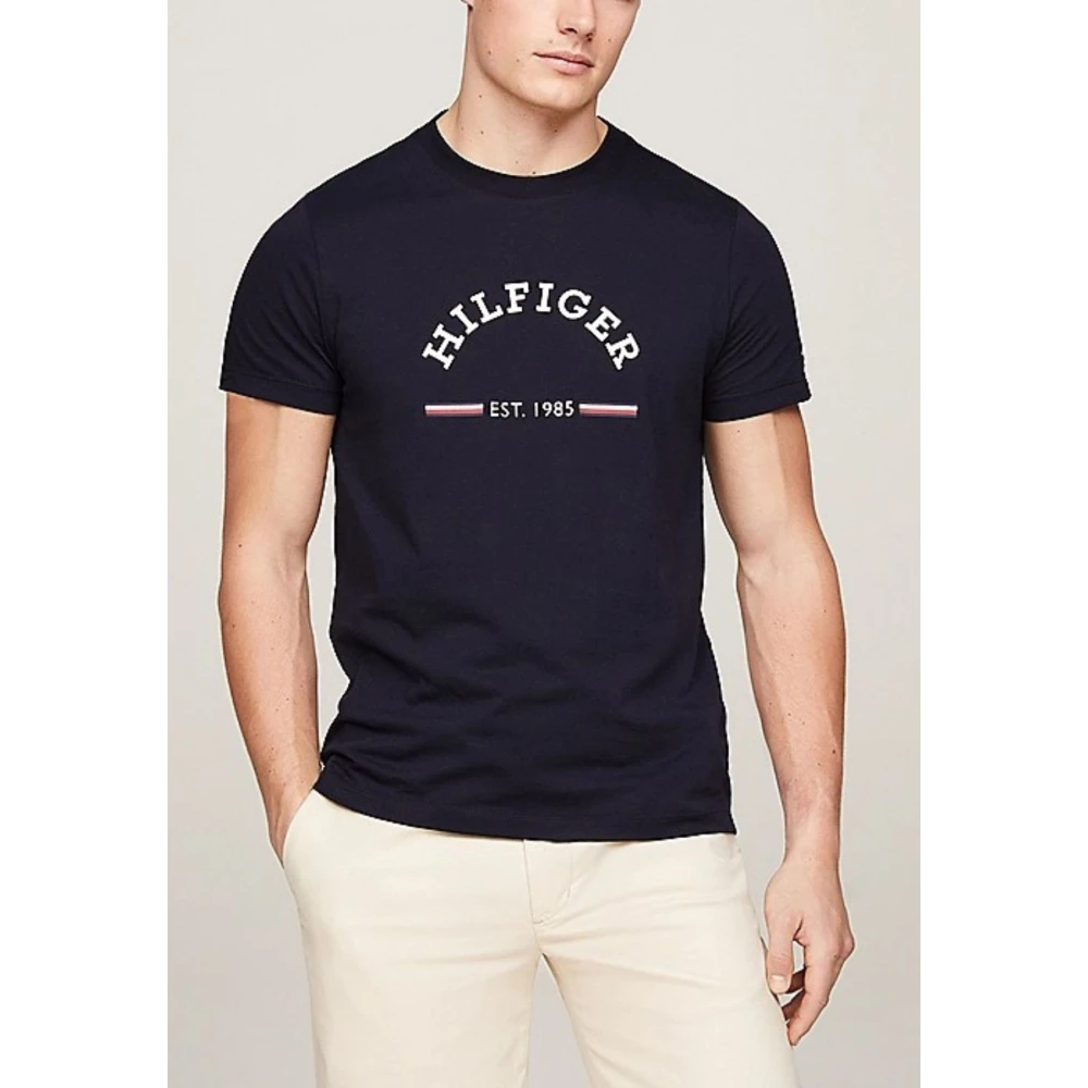 Tommy Hilfiger Heren RWB Arch Grafisch T-shirt Blue Heren