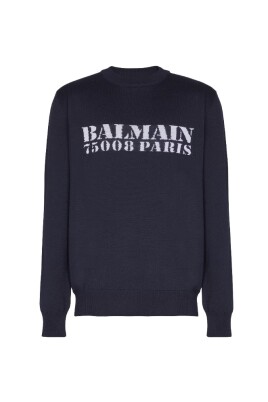 pull-en-tricot-bleu-marine-avec-logo
