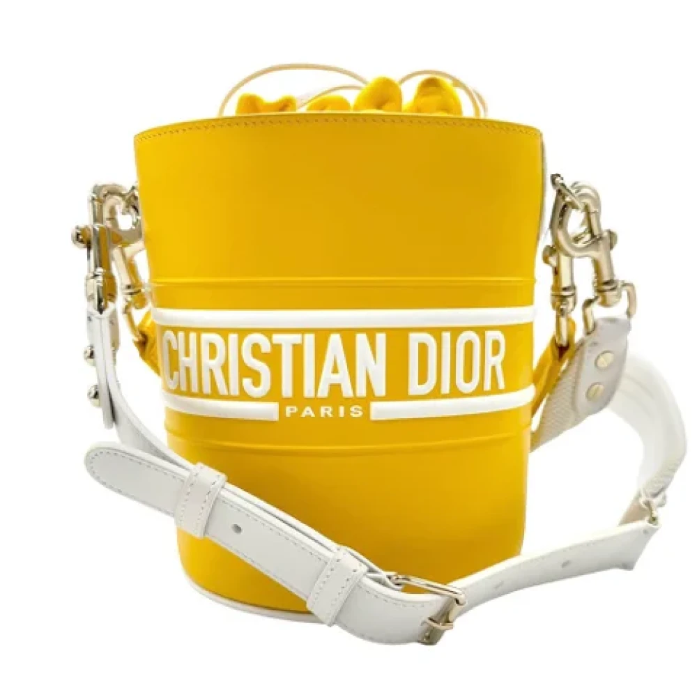 Dior Vintage Pre-owned Leather dior-bags Yellow Dames