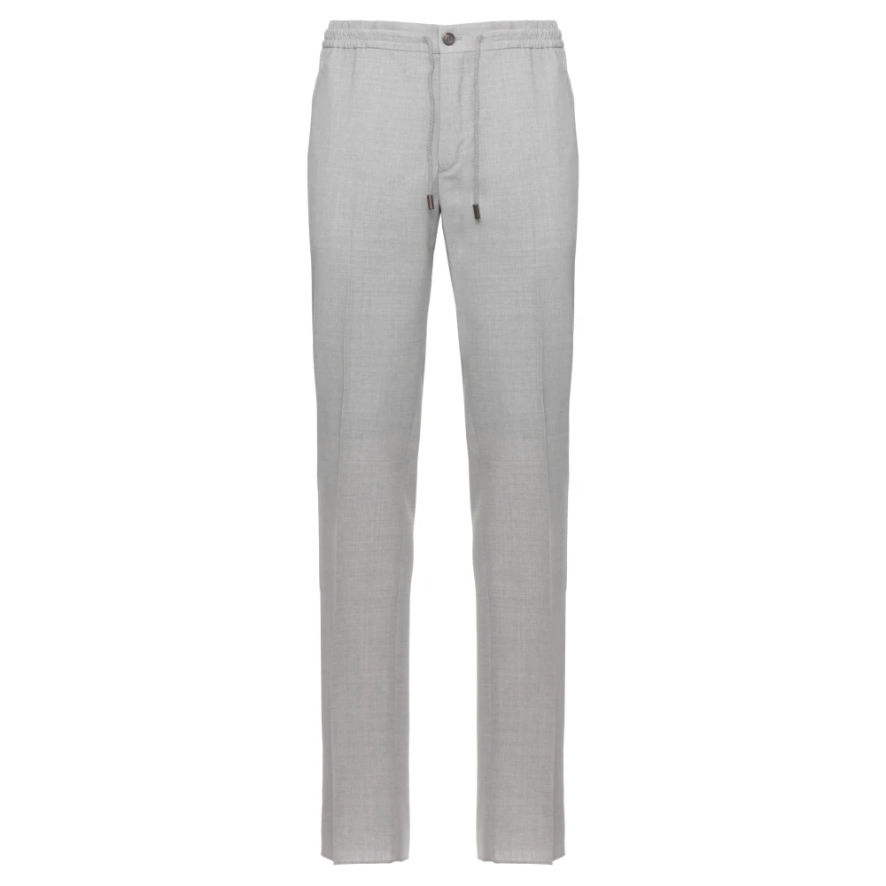 Incotex Men's Gray Slim-Fit Trousers, L, Slim-Fit Trousers