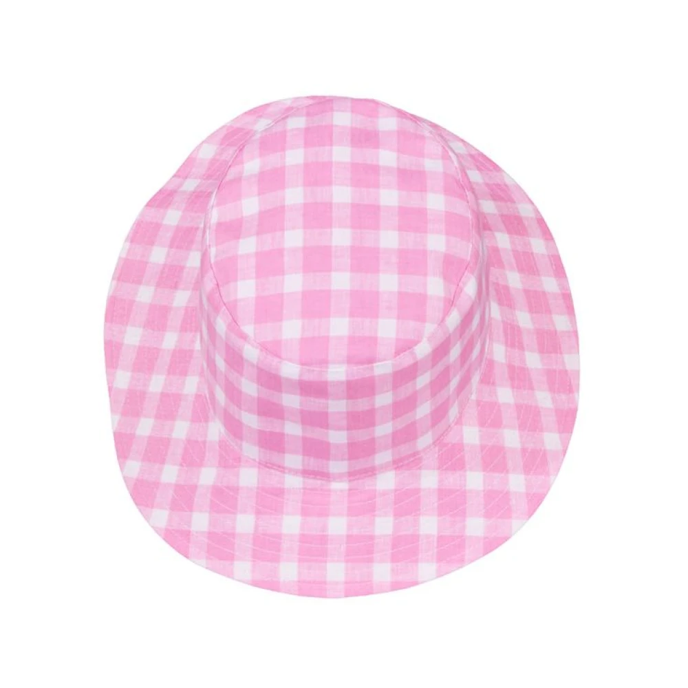 Ines De La Fressange Paris Roze Vichy Linnen Bob Hoed Multicolor Dames