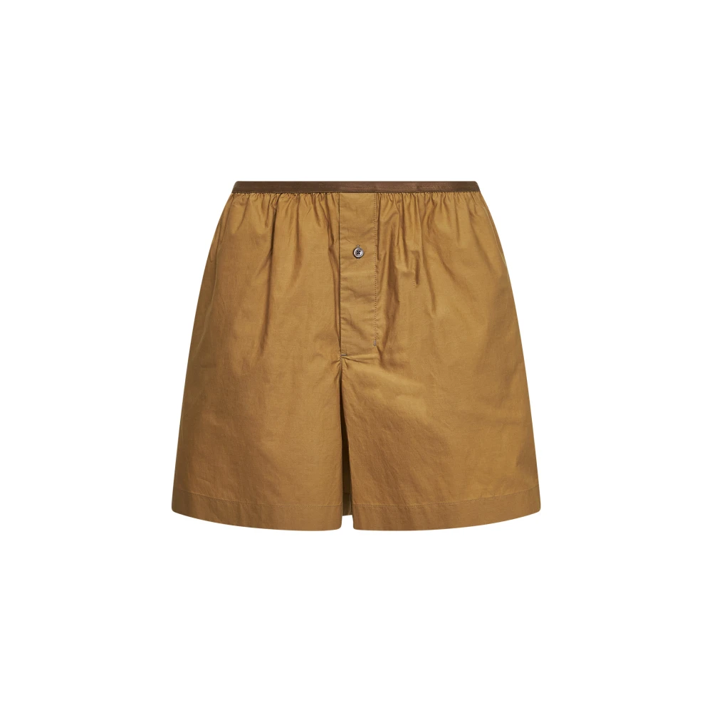 Lemaire Brown Short Shorts, Female, Xs, Buttoned Elasticated Shorts