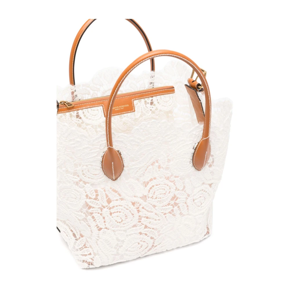 Ermanno Scervino Witte Shopper Tas Ss25 White Dames