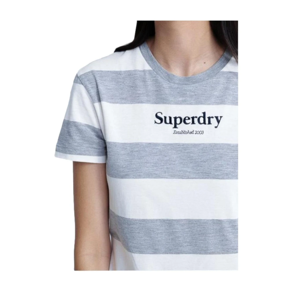 Superdry Gestreepte Darcy T-shirt Jurk Gray Dames