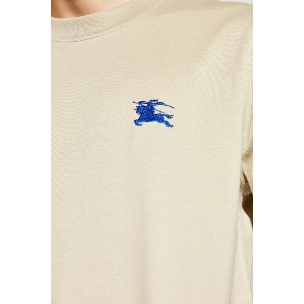 Burberry T-shirt met logo Beige Heren