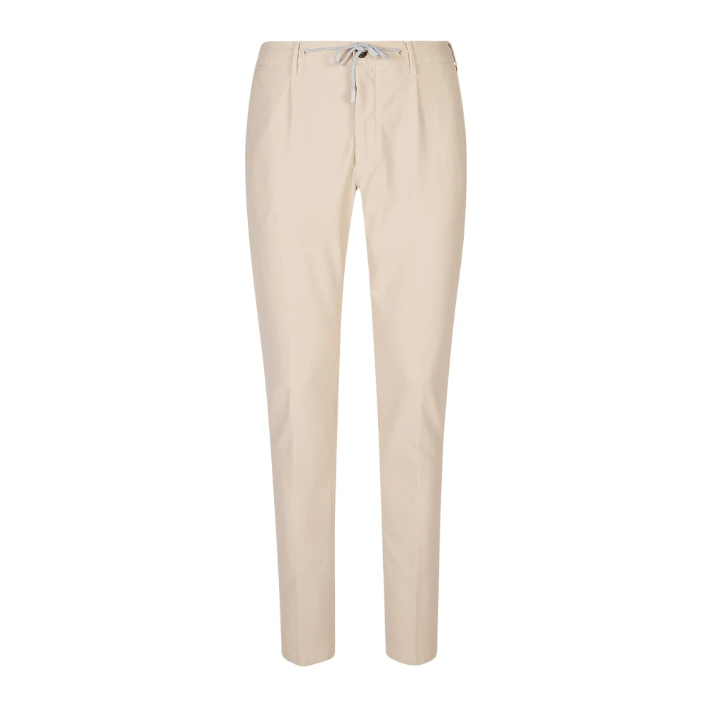Eleventy Herr Beige Byxor W33, Bomull, Joggerbyxor