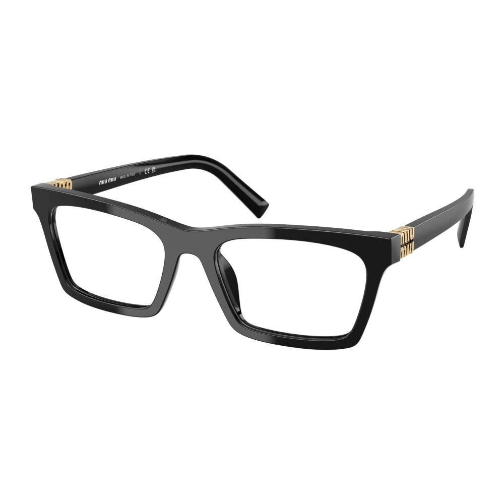 Miu Stijlvolle Brilmonturen in Goudkleur Black Dames