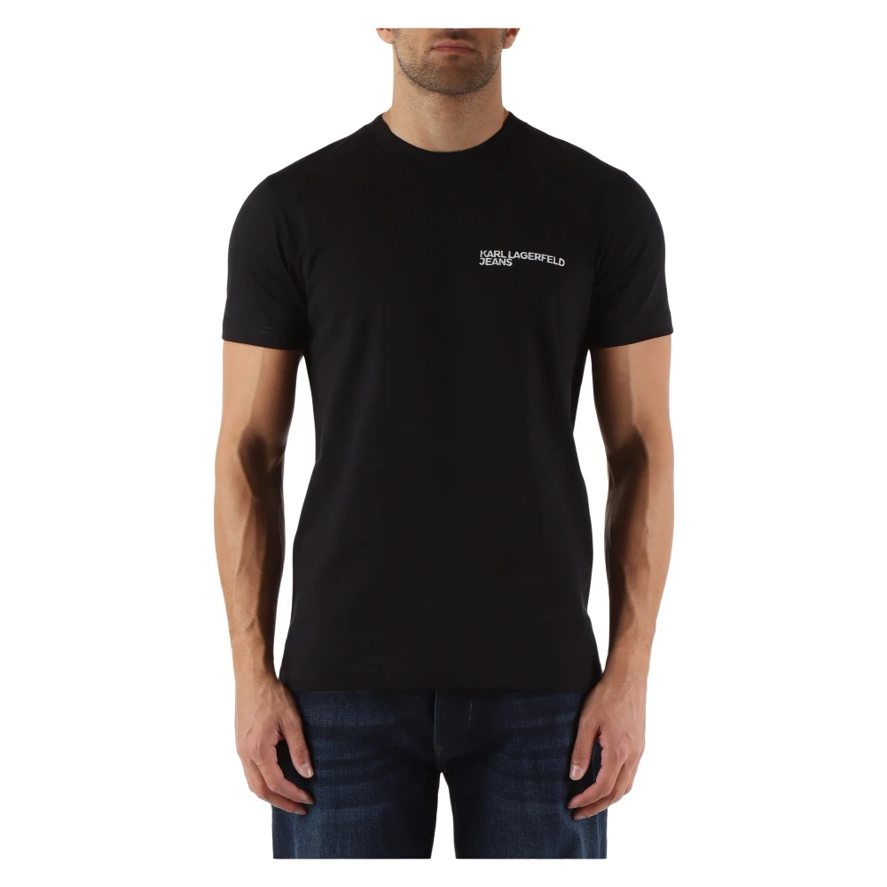 Karl Lagerfeld Biologisch Katoen Slim Fit T-shirt Black Heren