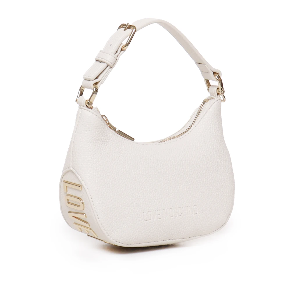 Love Moschino Ivoor Handtas met Logo Beige Dames