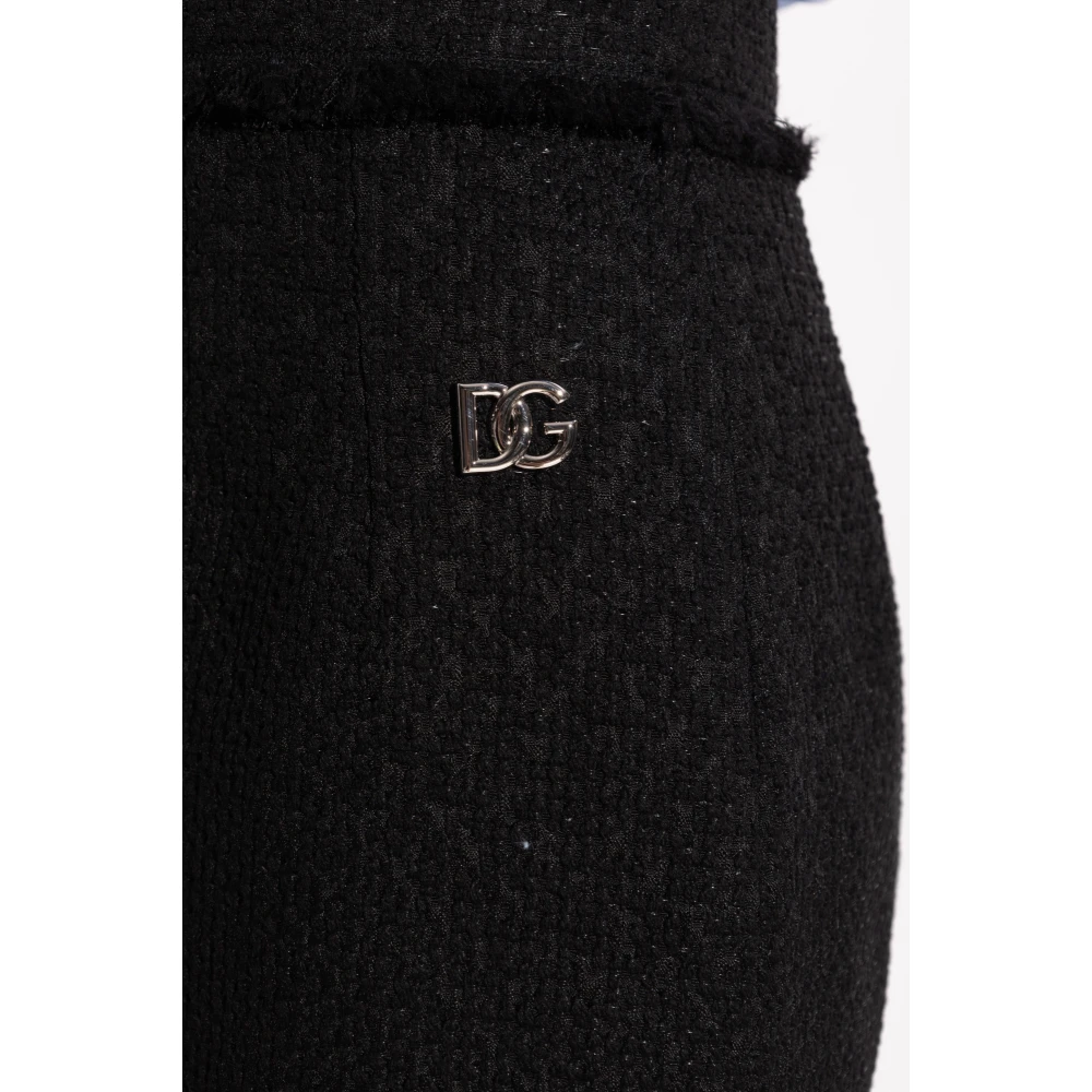 Dolce & Gabbana Rok met logo Black Dames