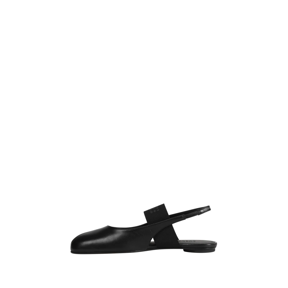 Mm6 Maison Margiela Women's Black Anatomic Numeric Slingback - Ballerina Shoes - 3 Uk - Shoes