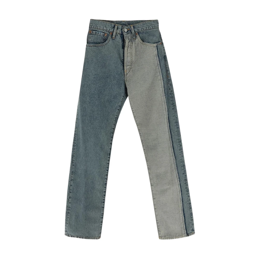 MM6 Maison Margiela Wijde Pijp Katoenen Jeans Gray Heren