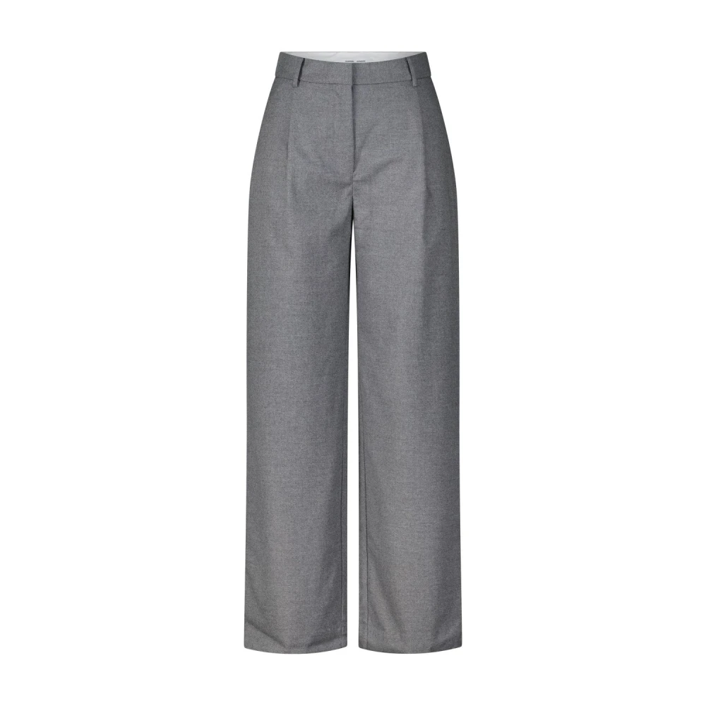 Samsøe Comfortabele broek met rechte pijpen Gray Dames