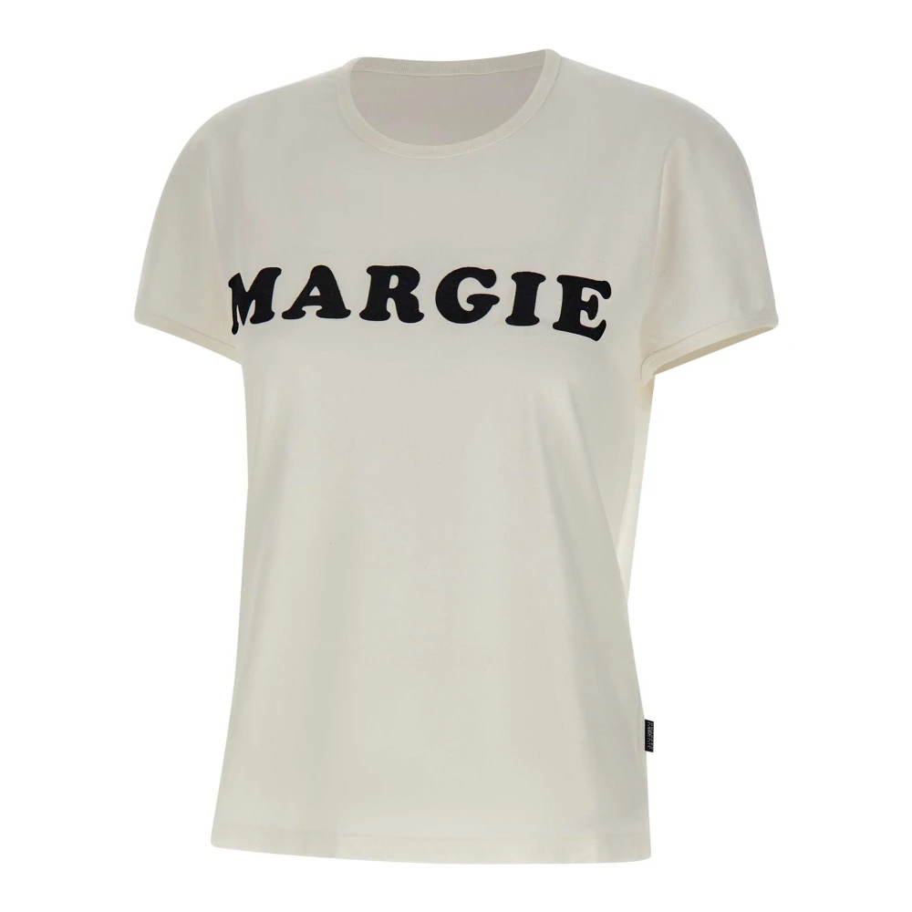 Mm6 Maison Margiela Women's White T-Shirts, M, Vintage Jersey T-Shirt
