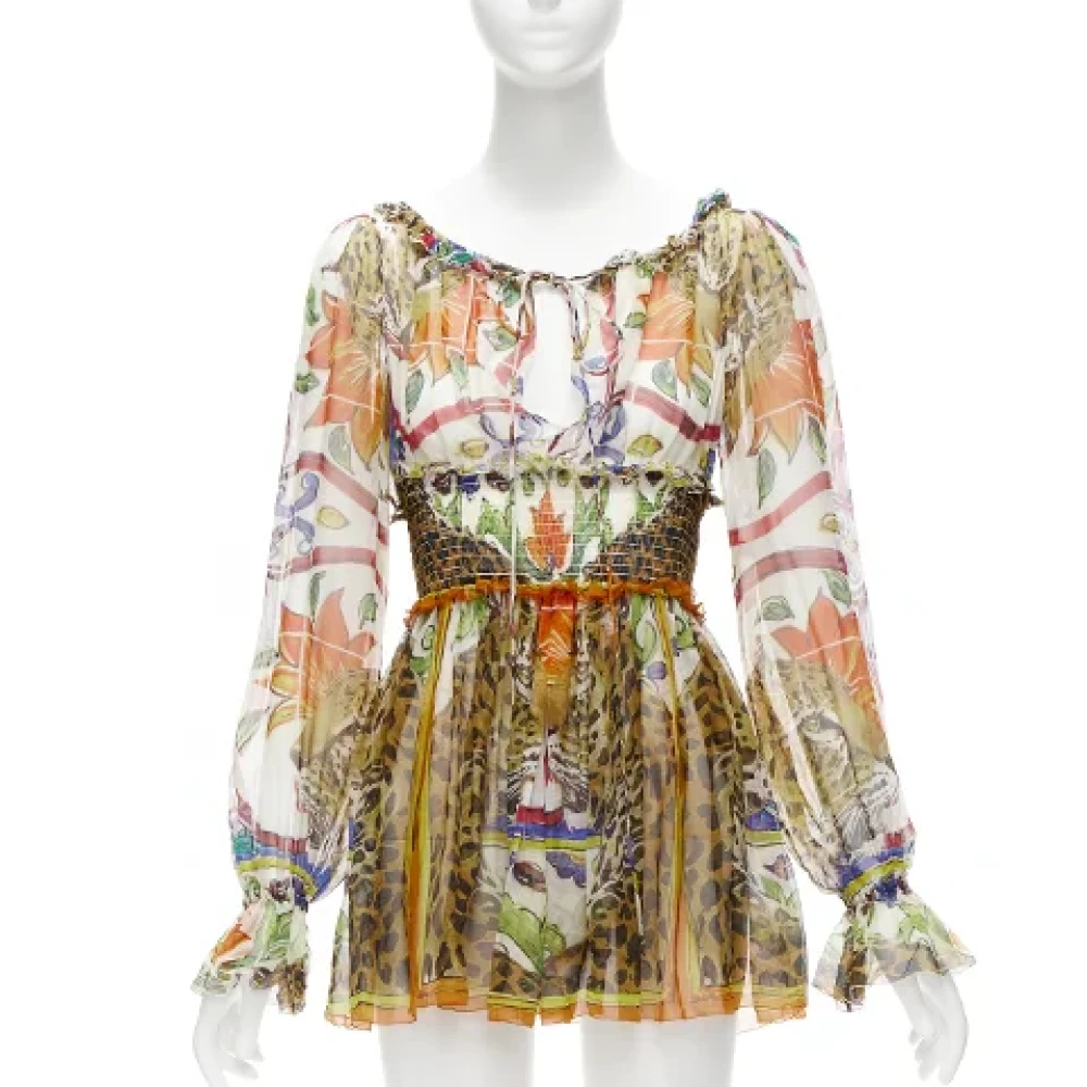 Dolce & Gabbana Pre-owned Silk tops Multicolor Dames