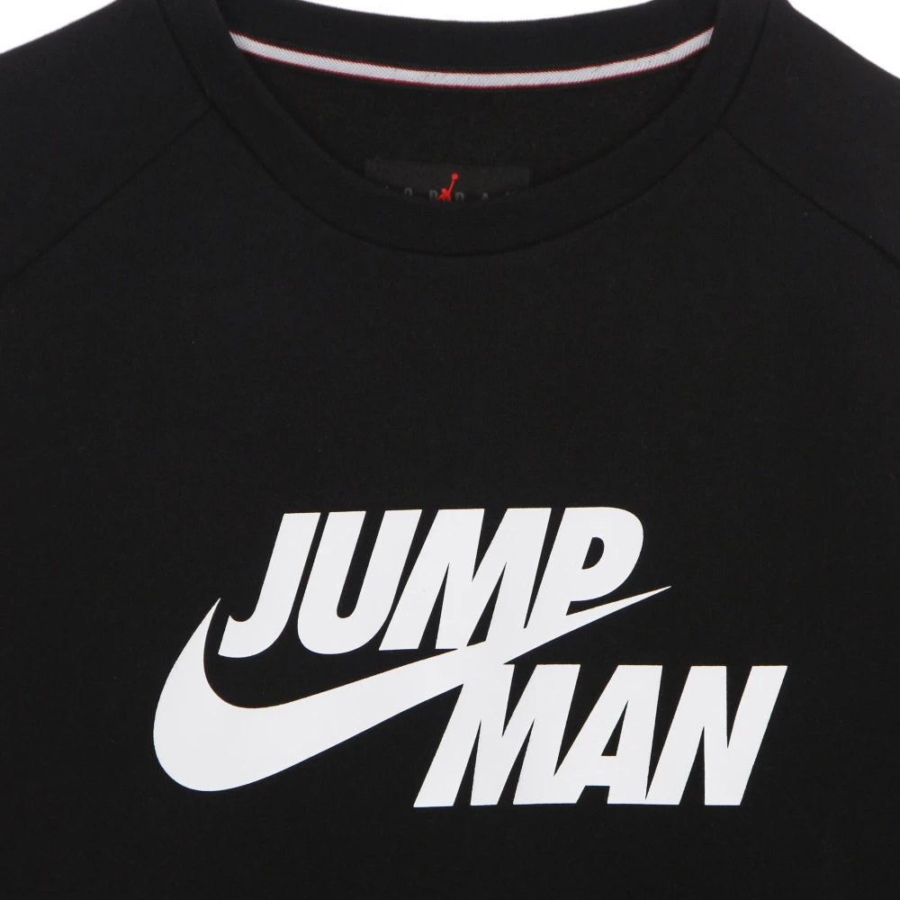 Jordan Fleece Crew Neck Sweatshirt Zwart Black Heren
