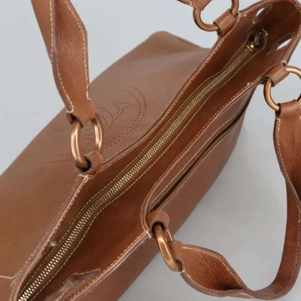 Cartier Vintage Pre-owned Leather handbags Brown Dames