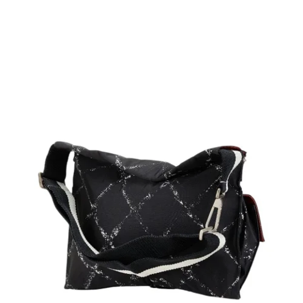 Chanel Vintage Pre-owned Nylon shoulder-bags Black Dames