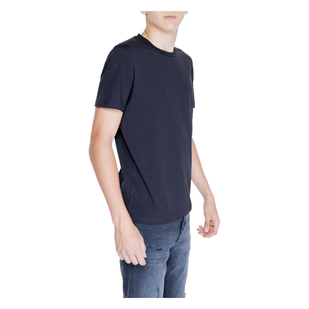 Peuterey Heren T-shirt Lente Zomer Collectie Black Heren