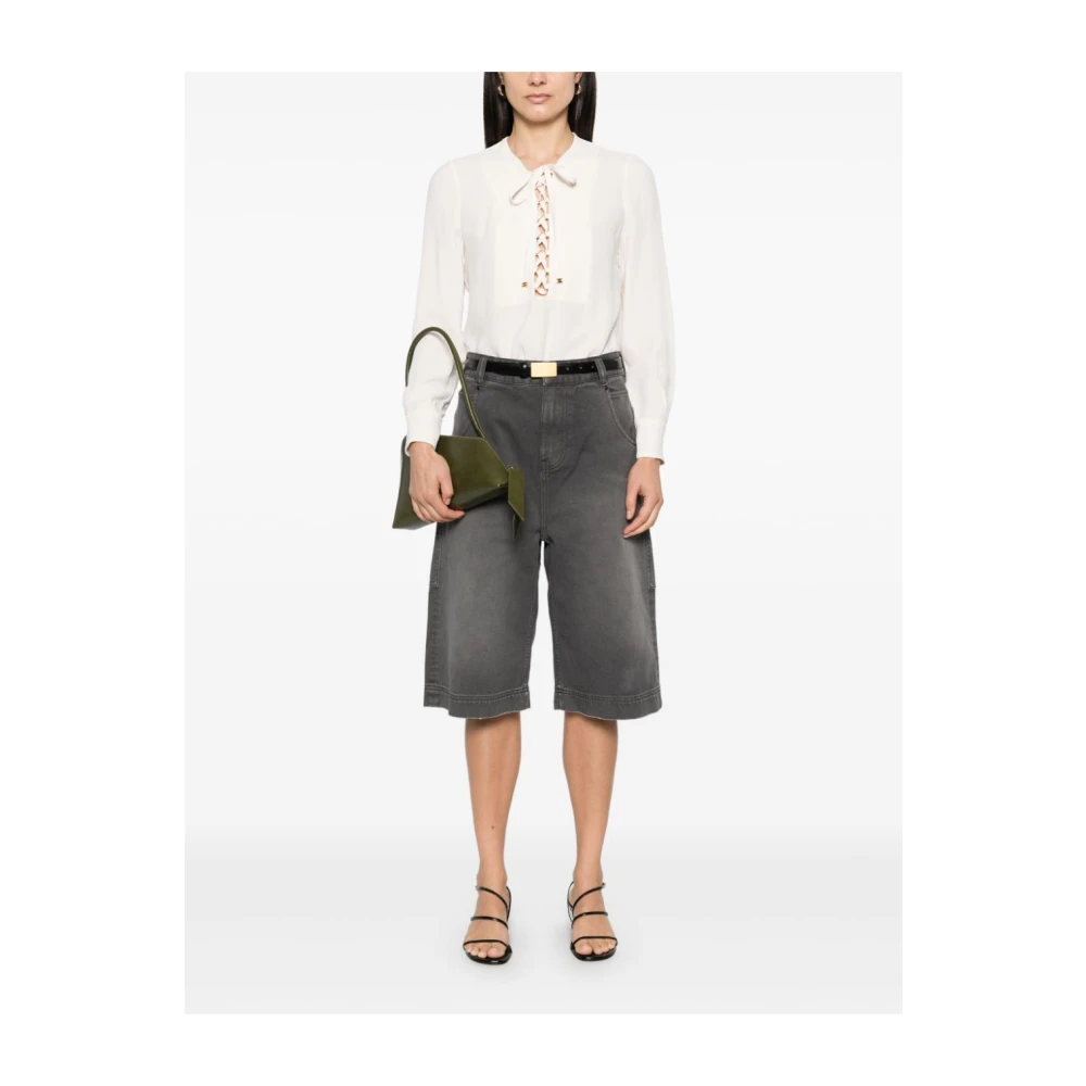 Elisabetta Franchi Witte Blouse voor Vrouwen Elegante Stijl White Dames