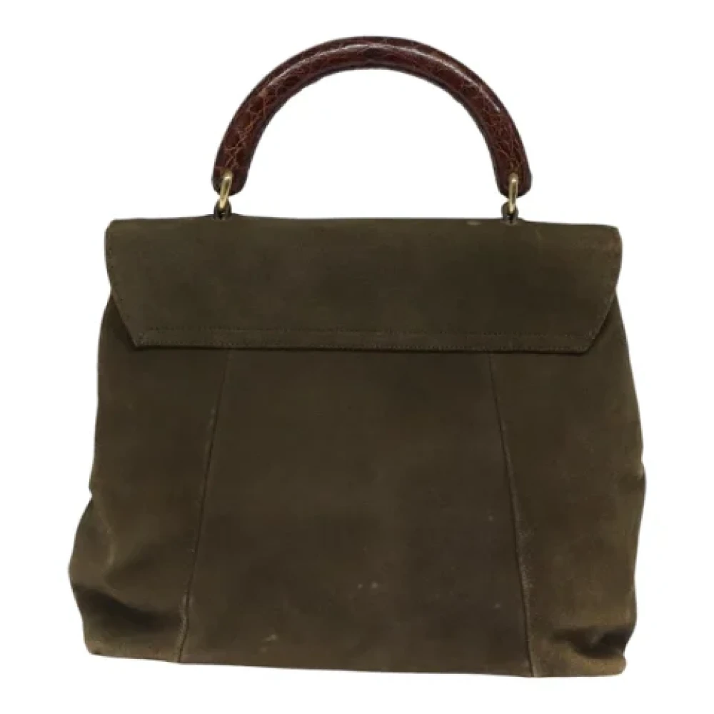 Prada Vintage Pre-owned Suede handbags Brown Dames