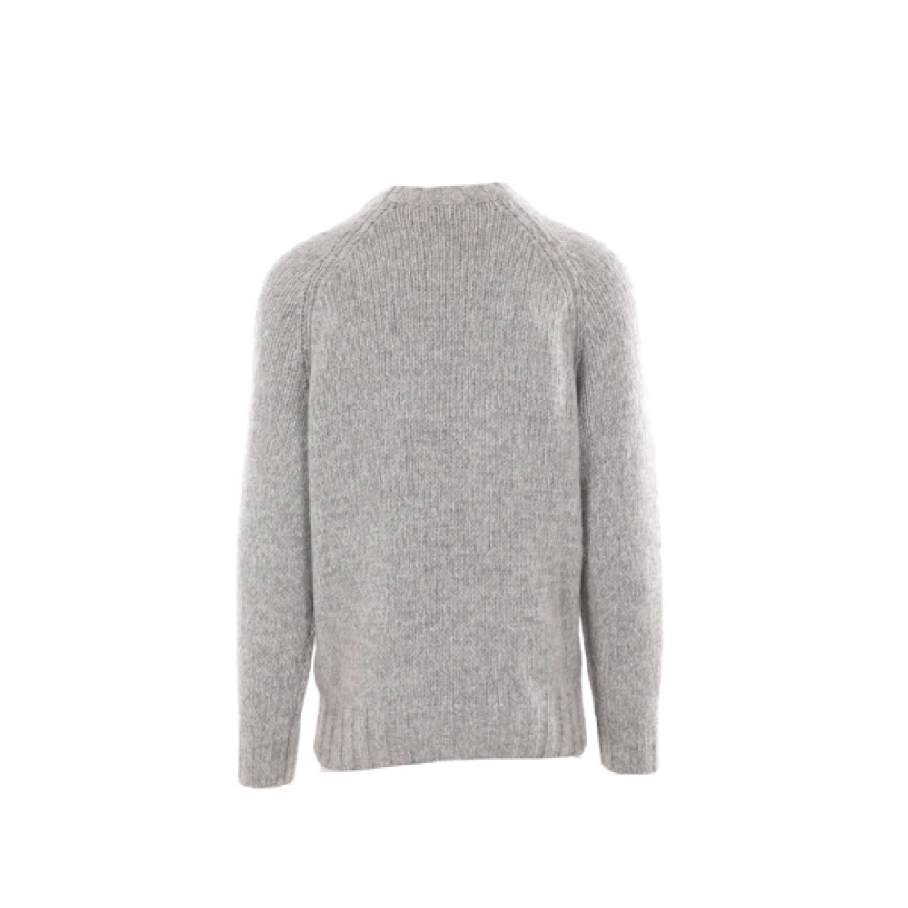 BRUNELLO CUCINELLI Grijze Cashmere Alpaca Sweater Gray Heren