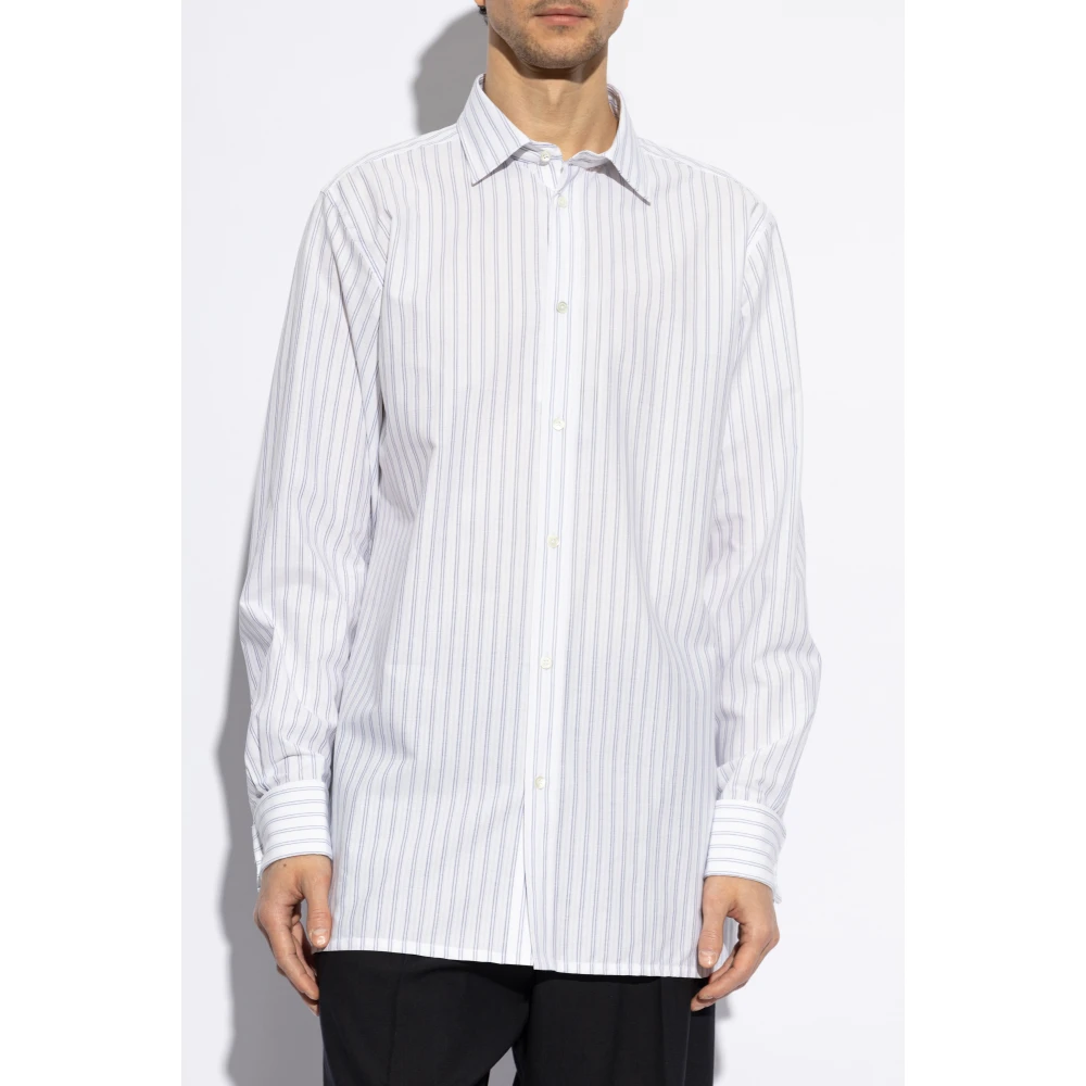 Maison Margiela Gestreept patroon overhemd White Heren