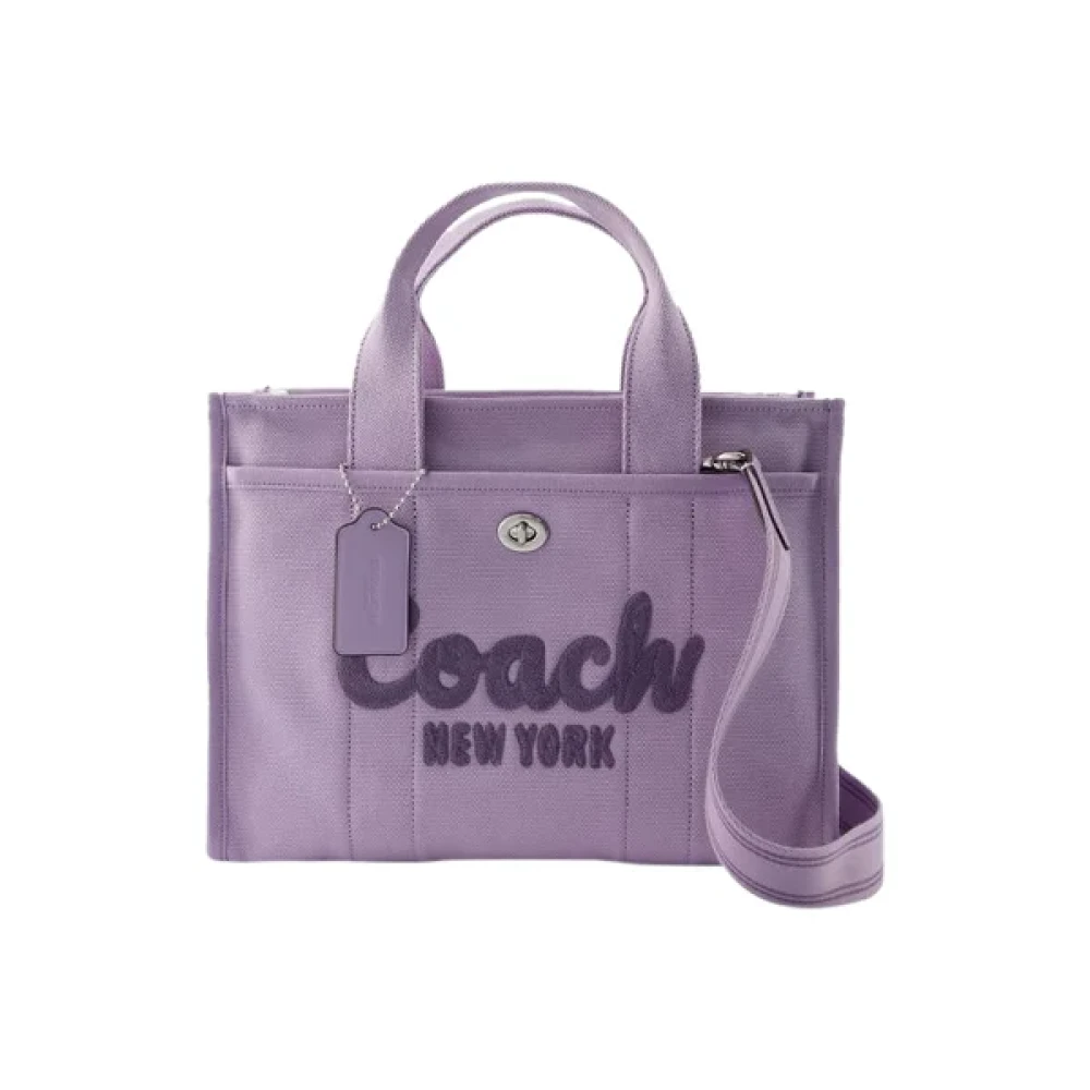 Coach Cotton handbags Purple Dames