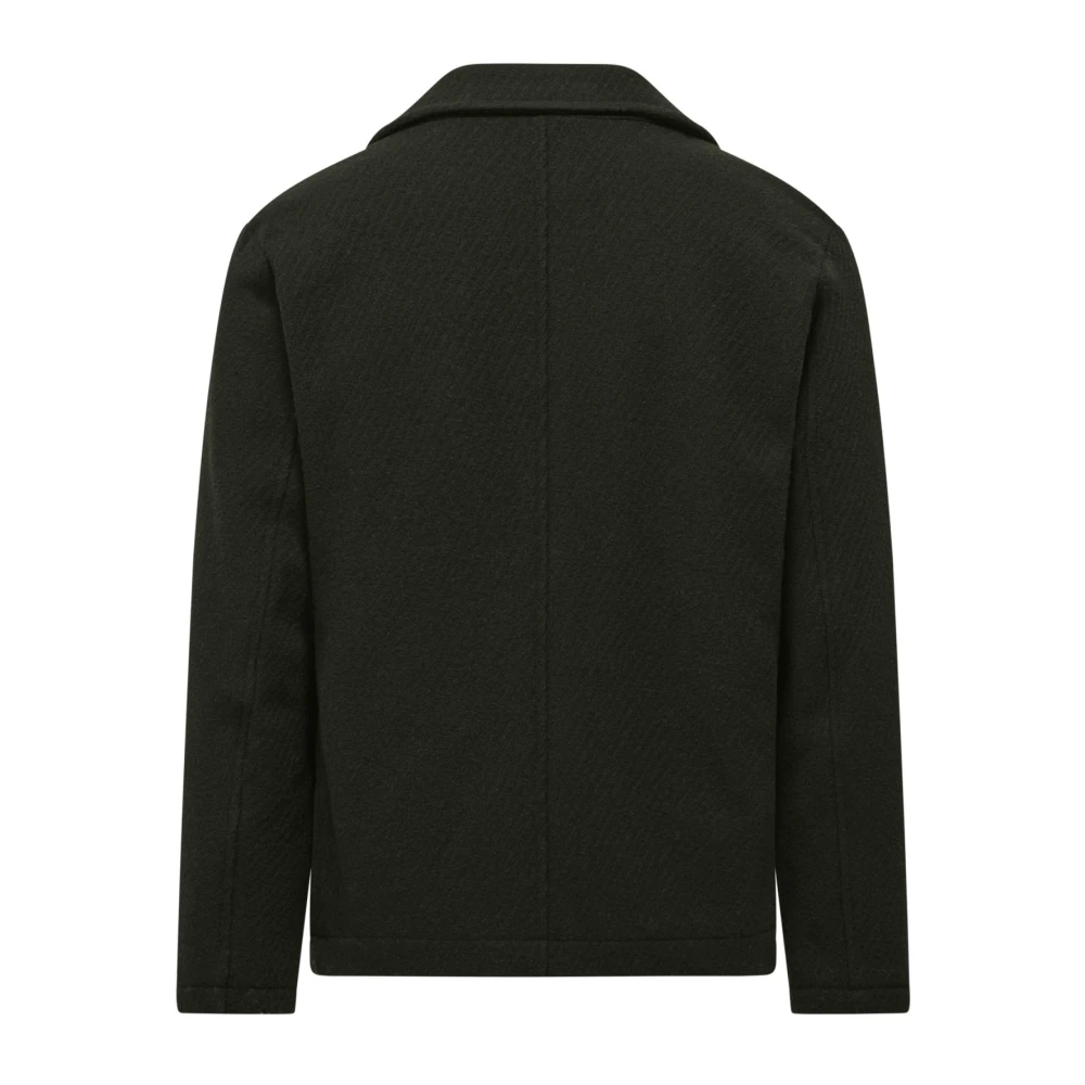 BomBoogie Gevoerde double-breasted jas Green Heren