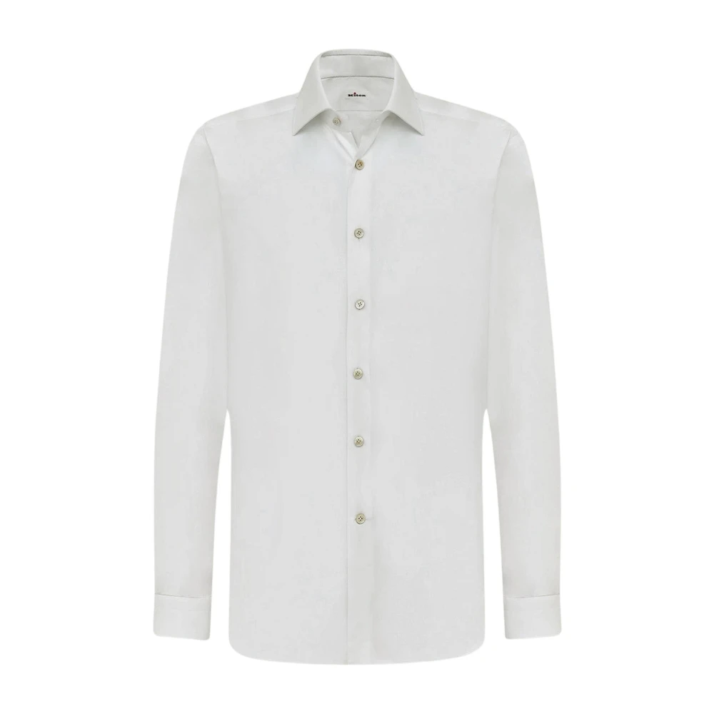 Kiton Luxe Katoenen Overhemd White Heren