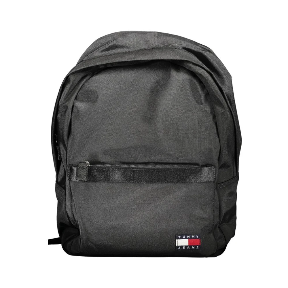 Tommy Hilfiger Zwarte Polyester Rugzak met Verstelbare Banden Black Heren
