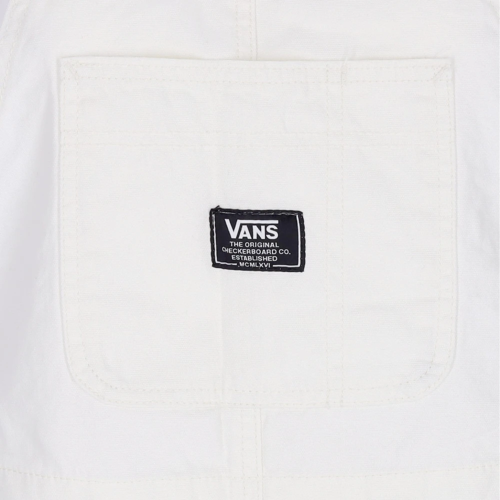 Vans Canvas Bib Shorts met Bretels White Dames