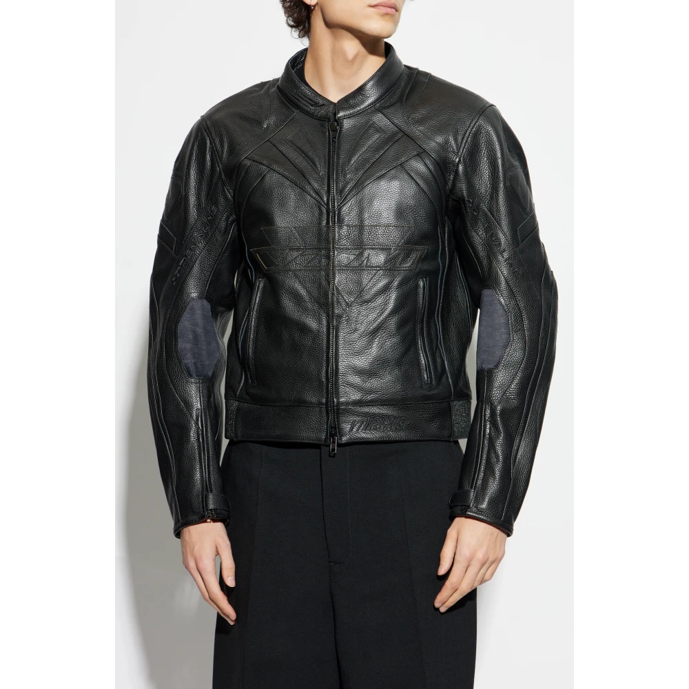 Vetements Leren jas Black Heren