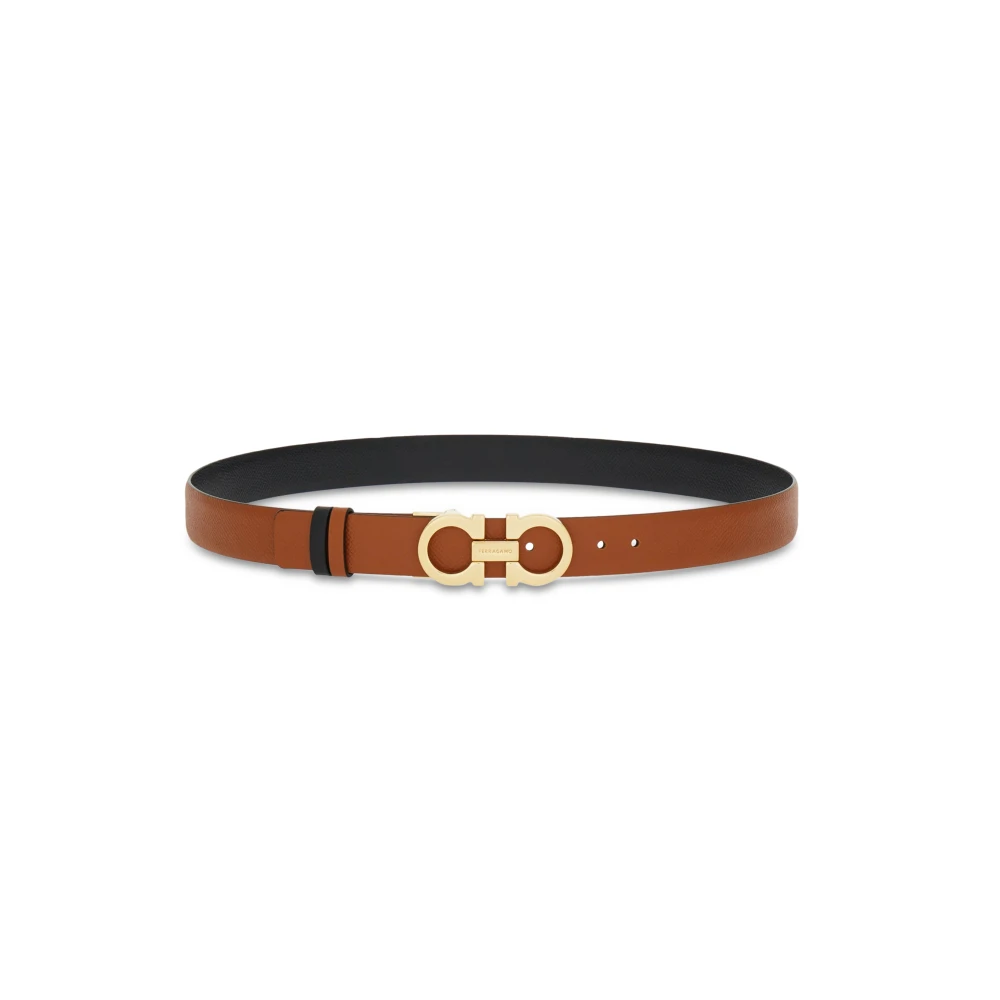 Ferragamo Donna Marrone Cintura Reversibile In Pelle