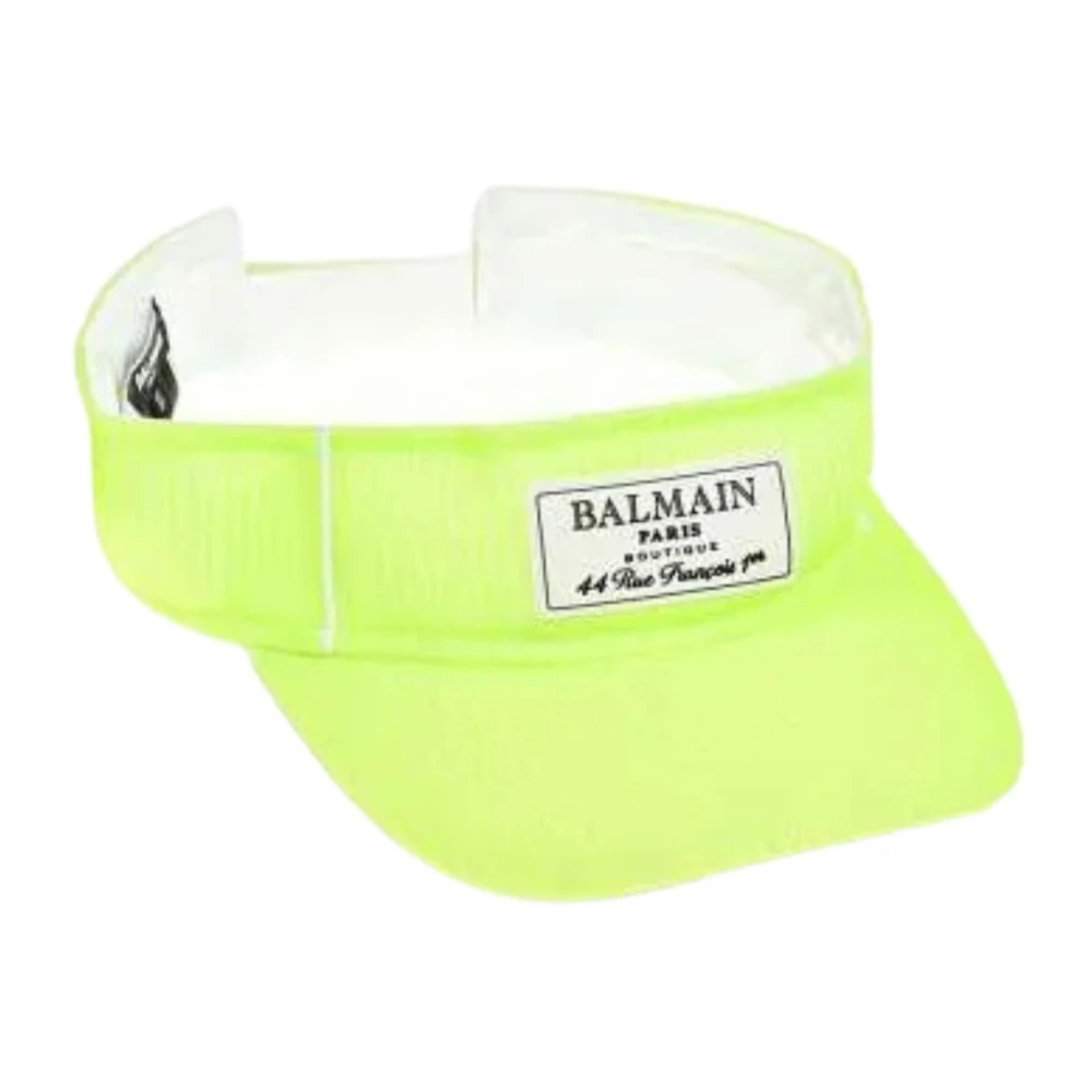 Balmain Gele Kinderen Zonneklep Hoed Yellow Dames