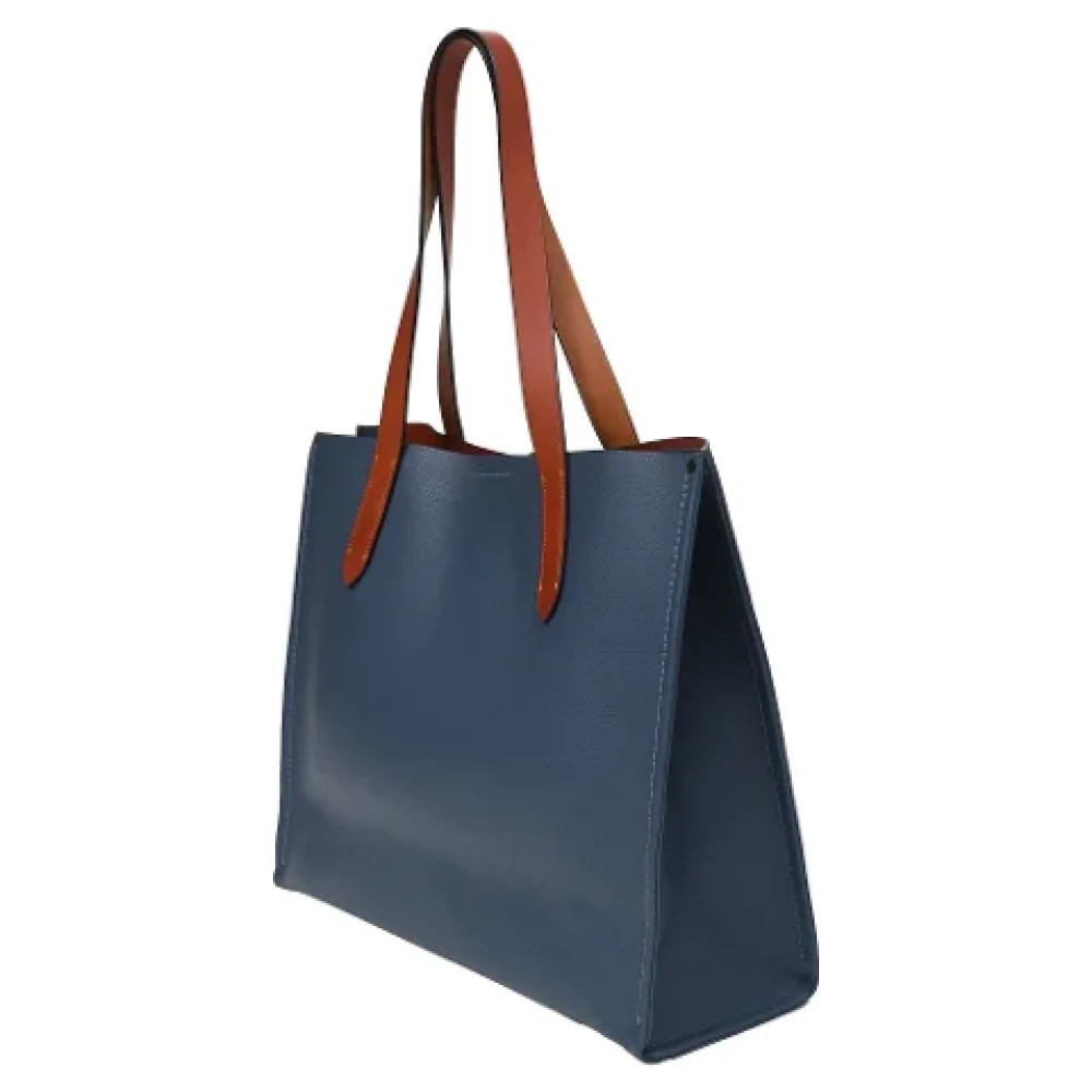 Coach Pre-owned Leather totes Blue Heren