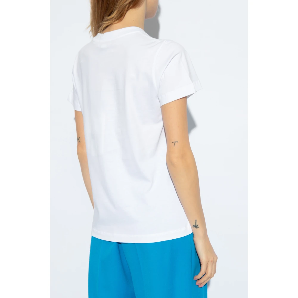 alexander mcqueen T-shirt met logo White Dames
