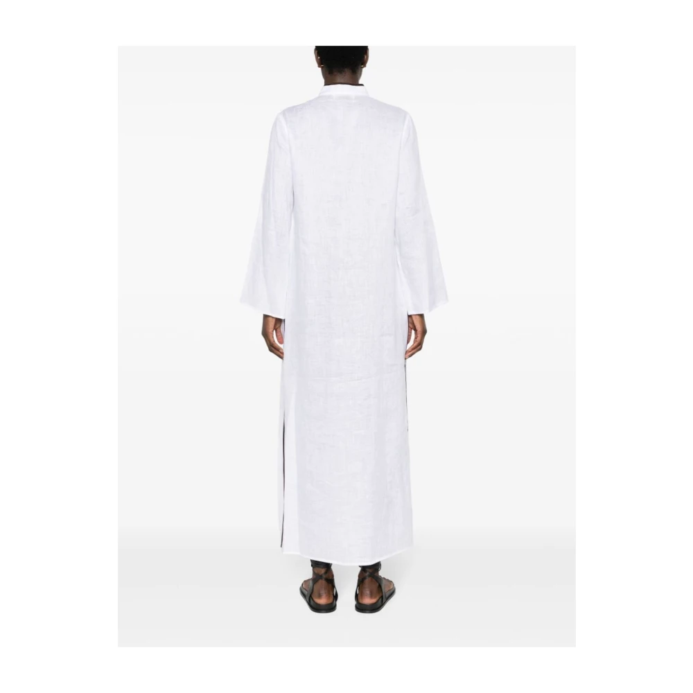 TORY BURCH Witte Linnen Slub Textuur Shirt White Dames