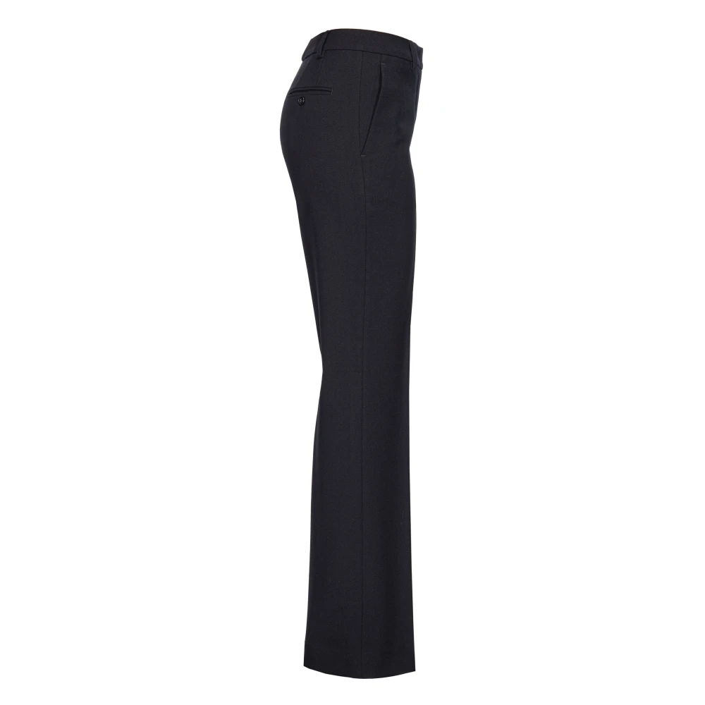 pinko Rechte broek in zwart wol Black Dames